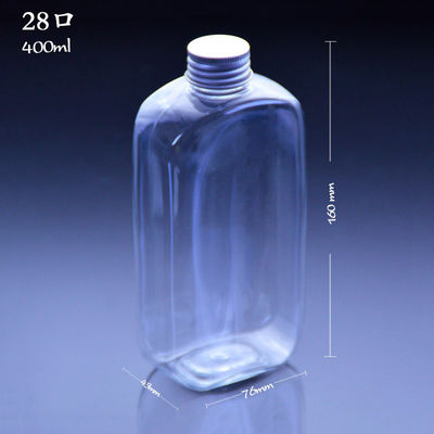 Thickened Aluminum Cap 400ml 28mm Clear Juice Bottles