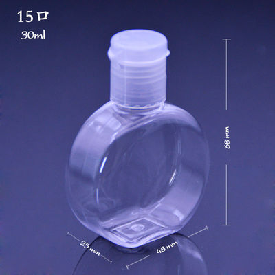 Transparent 15 Port PET 30ml Antibacterial Hand Gel Big Bottle