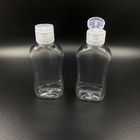 Flat 75ml Disposable Screw Cap Portable Hand Sanitizer Bottle